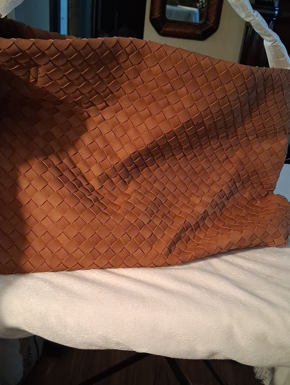Woven Women Shoulder Bag - Tan NWT